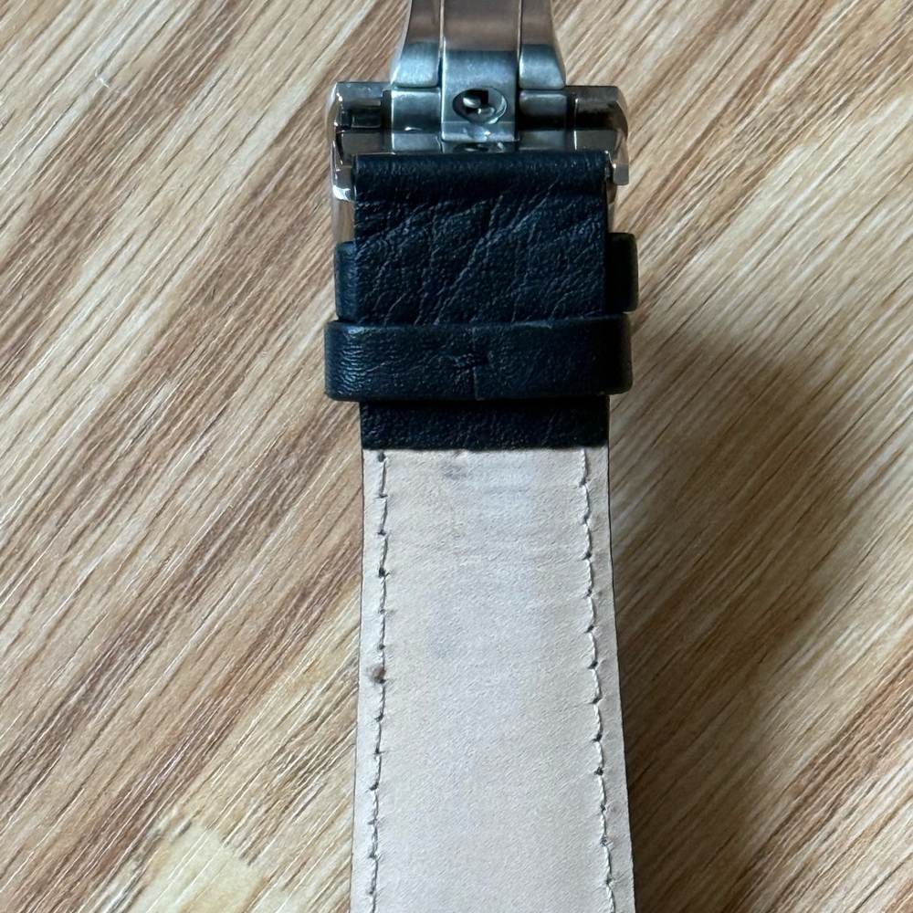 Silpada Chronograph Watch w/ Black Leather - Picture 6 of 7
